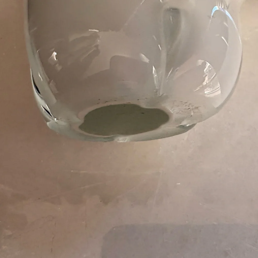 West Elm Glass Polar Bear Figurine - White and Black